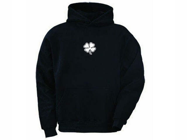 Shamrock hooded sweatshirt-4 leaf lucky irish clover