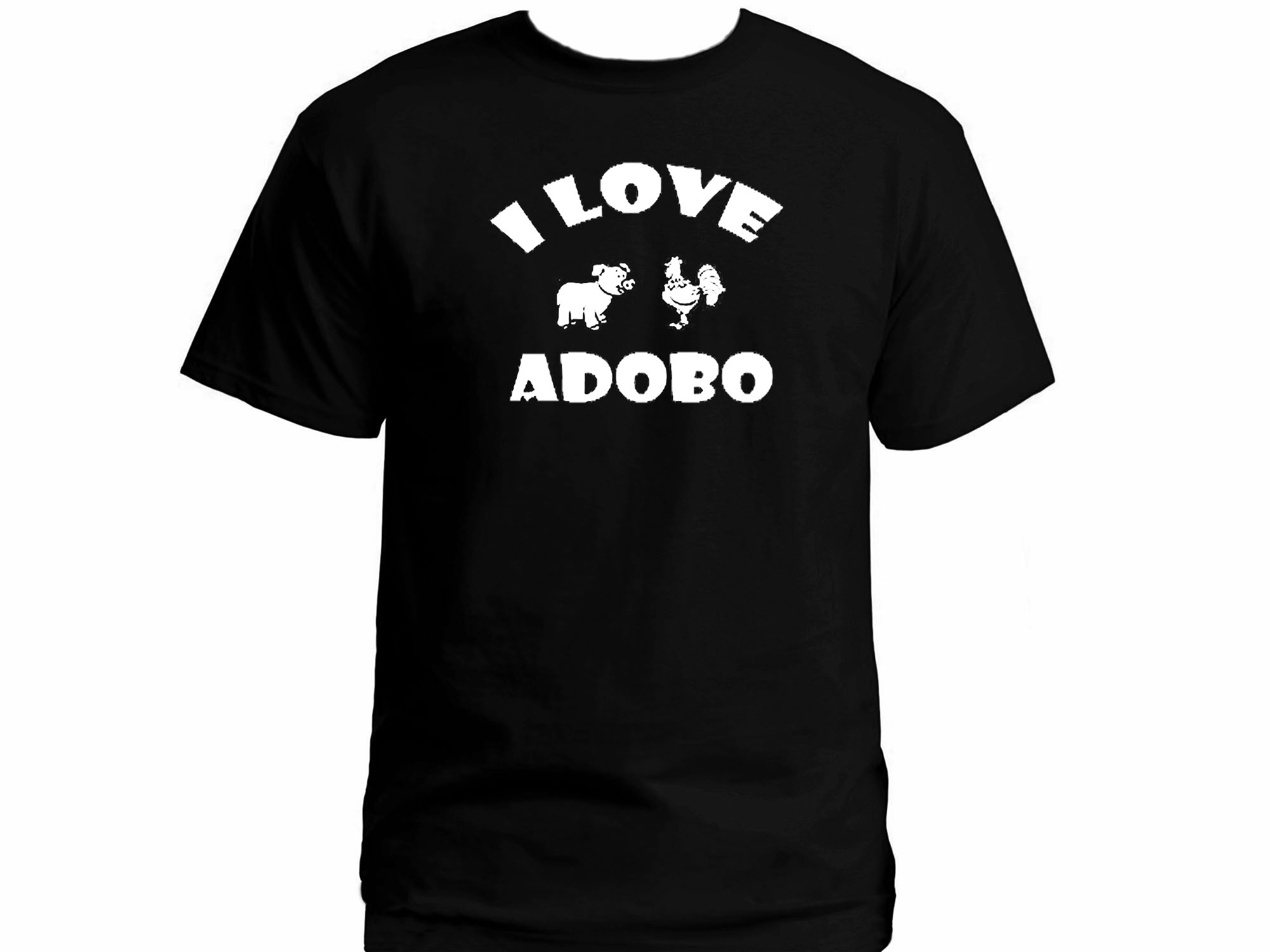 I love adobo-funny food silk printed shirt