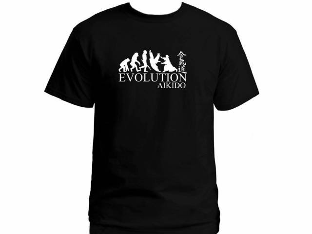 Aikido evolution japanese martial arts MMA t-shirt