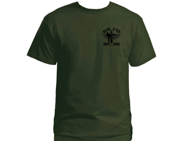 Krav maga emblem army green t-shirt 2