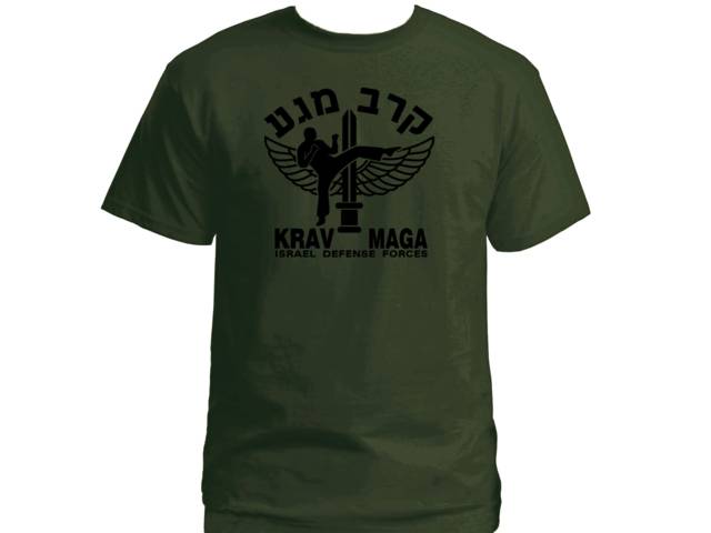 Krav maga emblem army green t-shirt