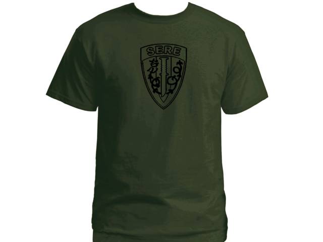SERE Survival, Evasion, Resistance and Escape army green t-shirt