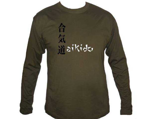 Aikido japanese martial arts MMA sleeved t-shirt 2