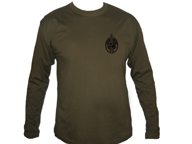 NKVD-the old KGB Russian security agency dark olive sleeved tee