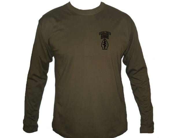 US special forces rangers army green sleeved t-shirt 2
