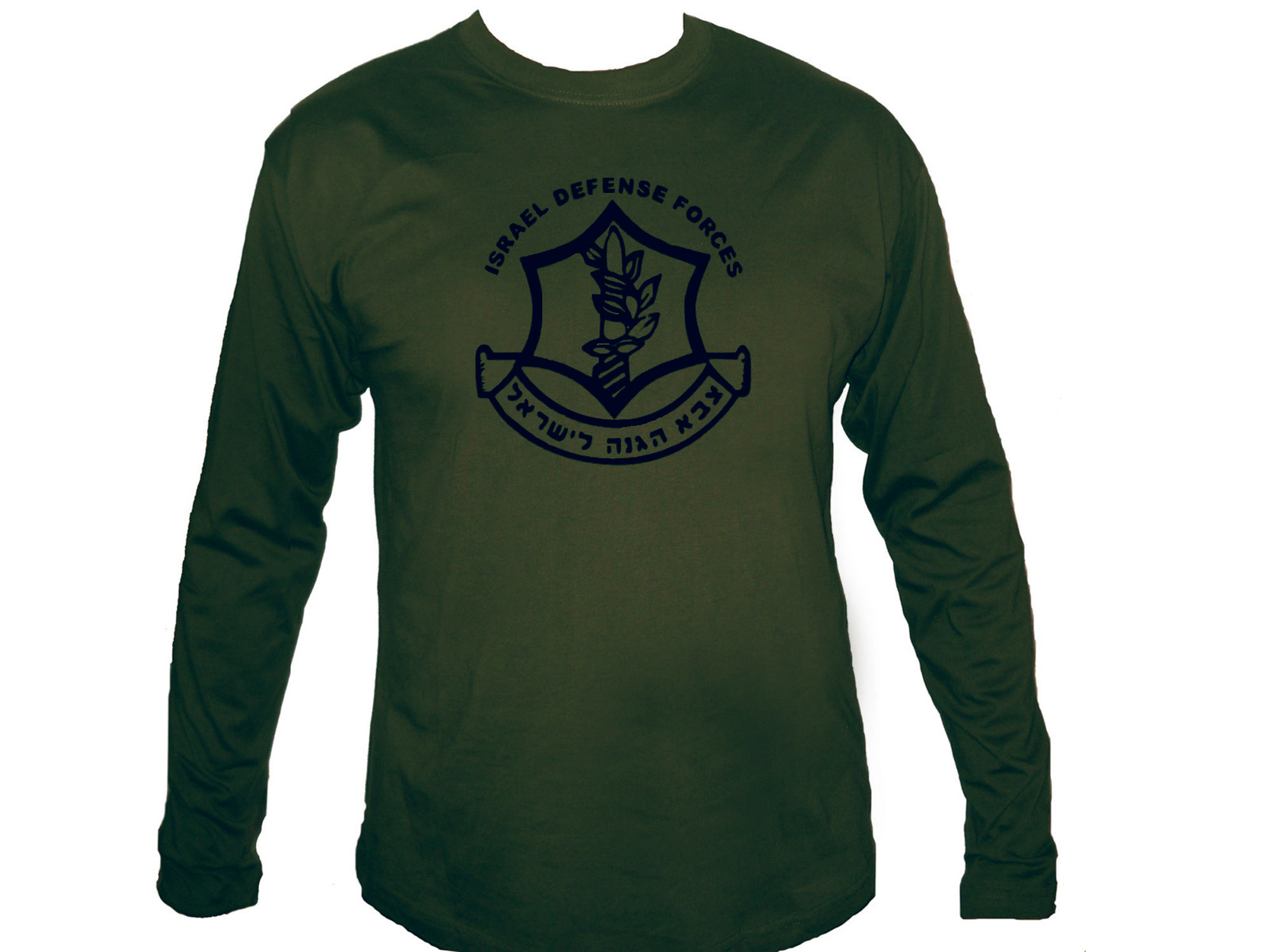 Israel army emblem man sleeved customized t-shirt