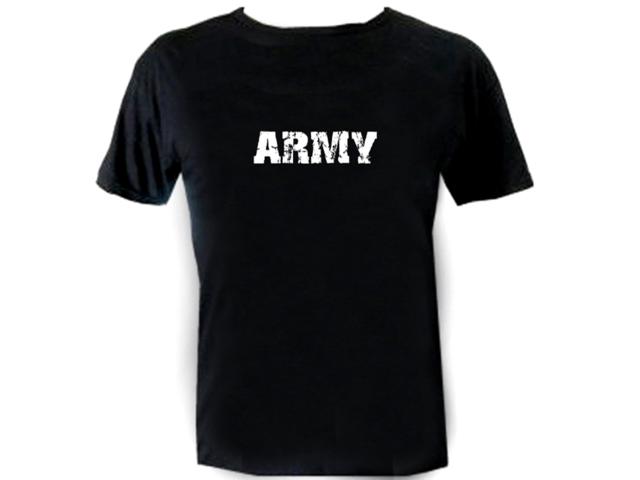 Army distressed logo graphic tee shirt