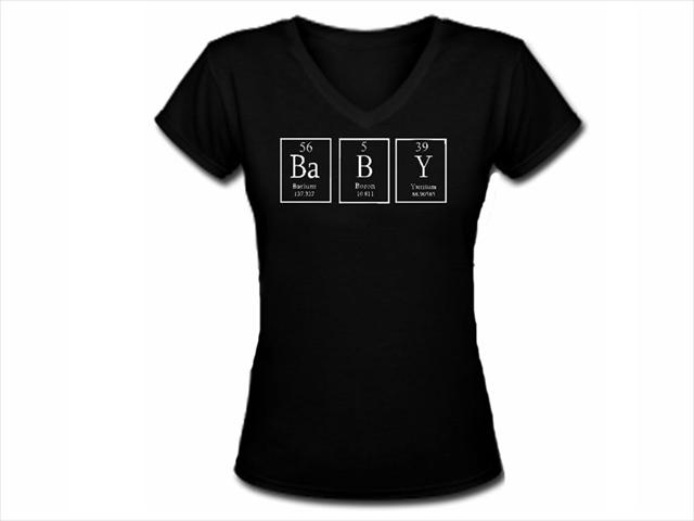 Baby-periodic table of elements women nerdy t shirt