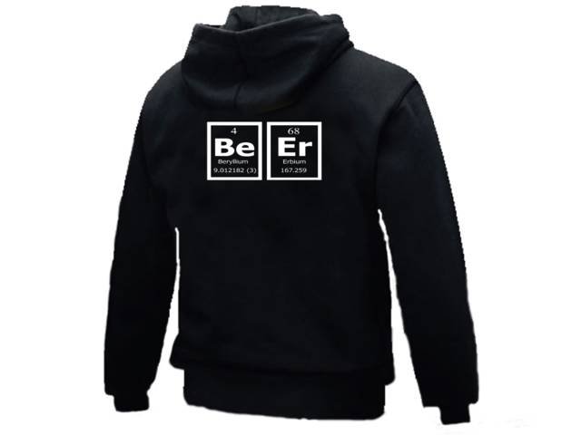 Gifts for Geeks Beer - periodic table of elements sweat hoody