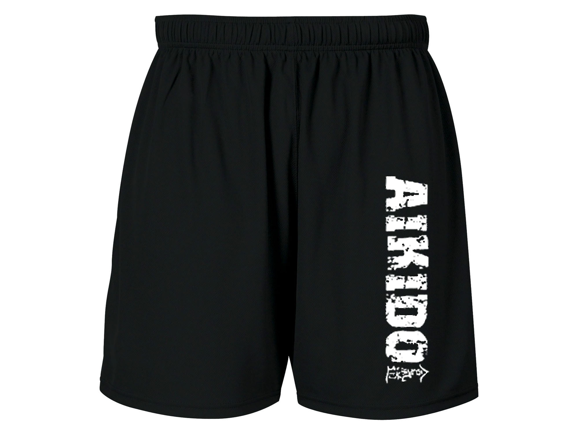Aikido MMA moisture wicking polyester black shorts 2