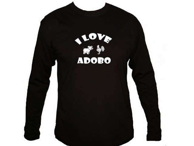 I love adobo-funny food man sleeved t-shirt