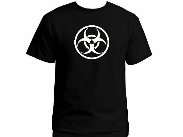 Biological weapon logo silk printed t shirt