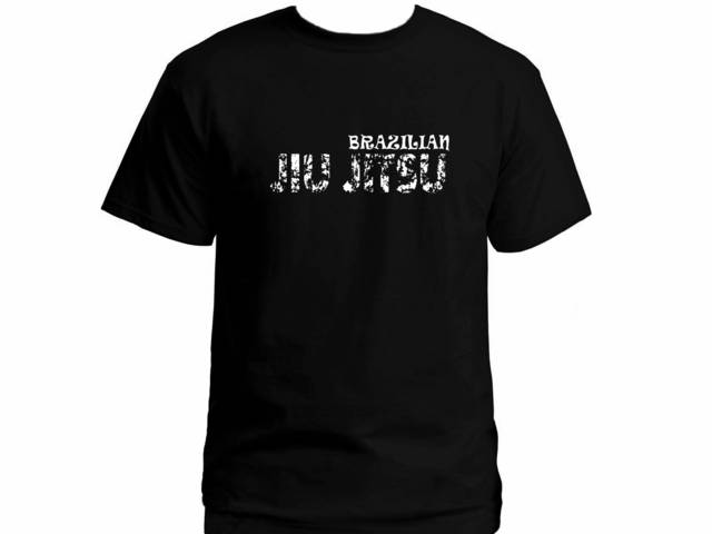 Brazilian Jiu jitsu jijitsu distressed print silk printed t-shirt