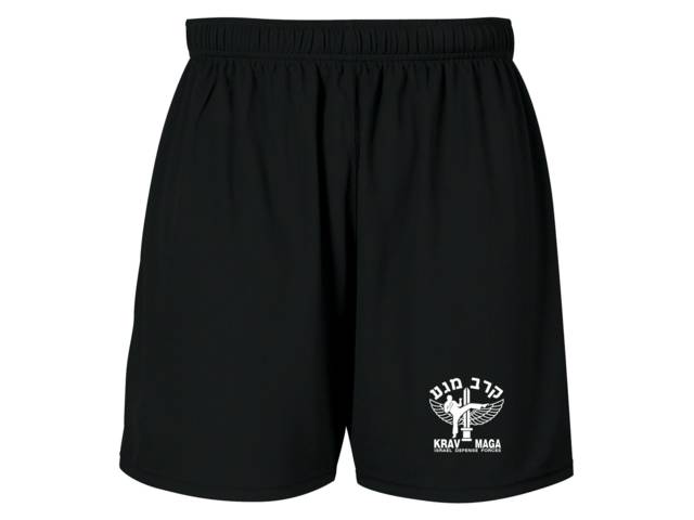 Krav maga moisture wicking polyester black shorts