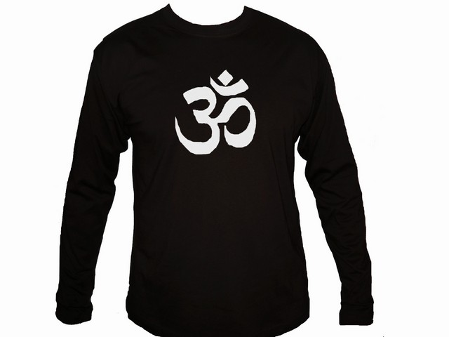 Ohm Aum Om yoga clothing sleeved t-shirt