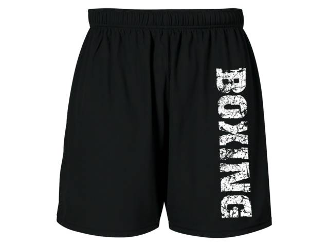 Boxing distressed print customized graphic sweat proof polyester shorts