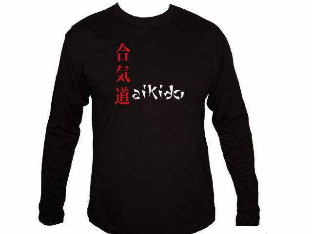 Aikido japanese martial arts MMA sleeved t-shirt