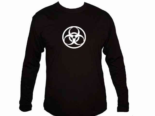 Biological weapon logo sleeved t shirt