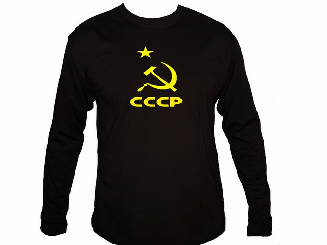 USSR CCCP national symbols Star Hammer & sickle sleeved t-shirt 2