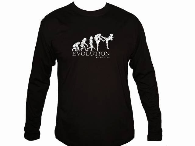 Evolution kickboxing distressed print sleeved  t-shirt