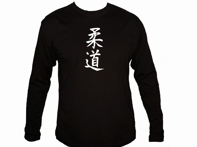 Judo Kanji writing man sleeved t-shirt