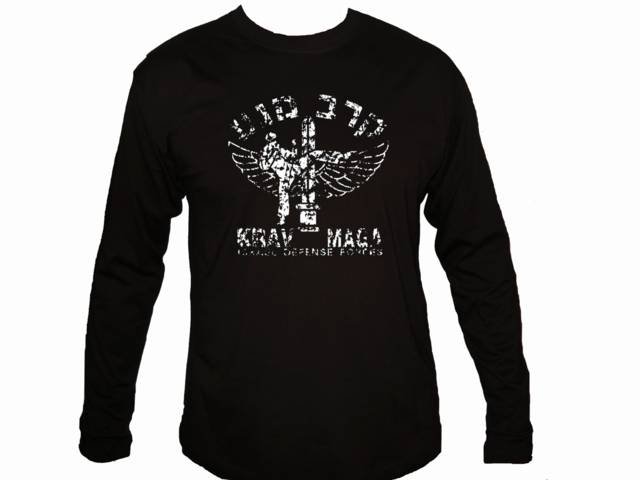 Krav maga grunge look sleeved t-shirt