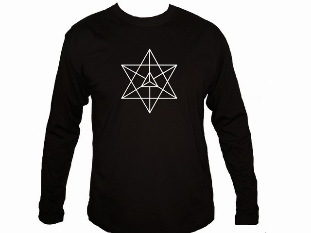 Sacred geometry - merkaba merkabah meditation sleeved t-shirt