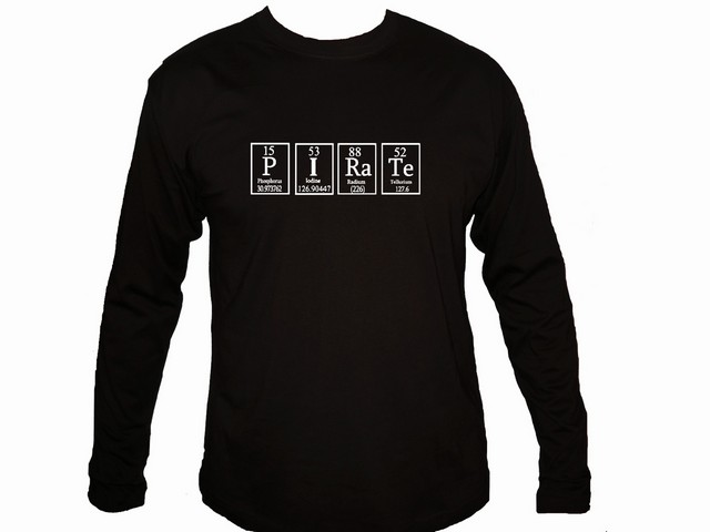 Pirate periodic table of elements geeks sleeved shirt