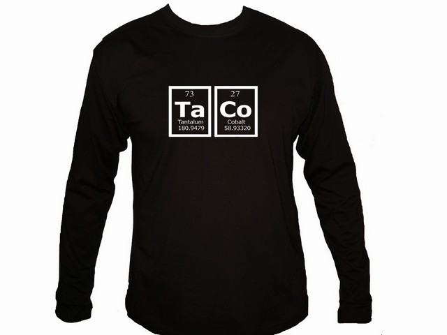 Taco periodic table of elements nerdy sleeved shirt
