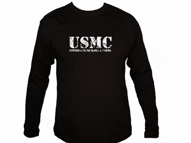 US army marine corps USMC distressed sleeved t-shirt