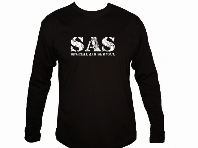 UK special air service SAS distressed look sleeved t-shirt