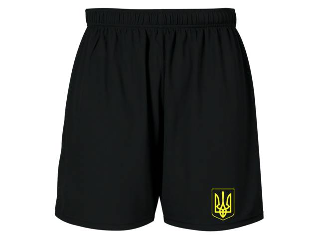 Ukrainian Flag Tryzub black sweat proof shorts