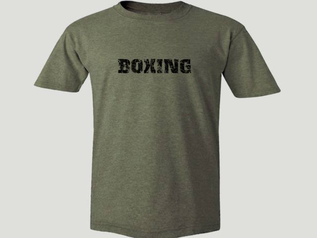 Boxing distressed print customized graphic t-camel color shirt