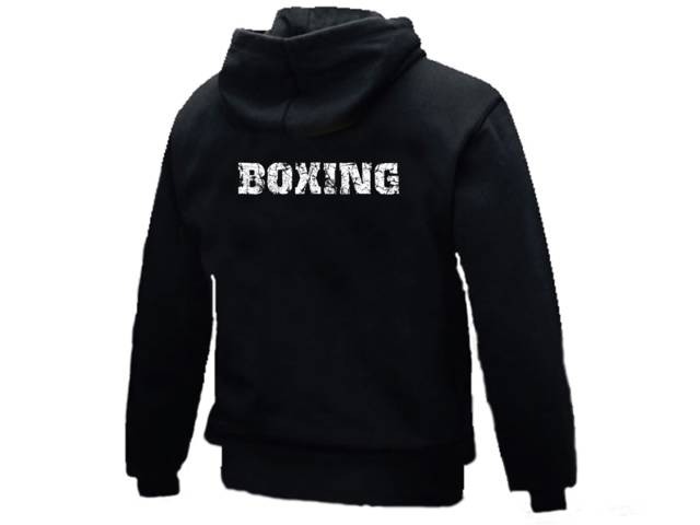 Boxing Box distressed print sweat customized graphic hoodie