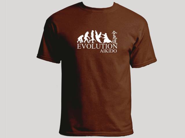 Aikido evolution MMA brown t-shirt