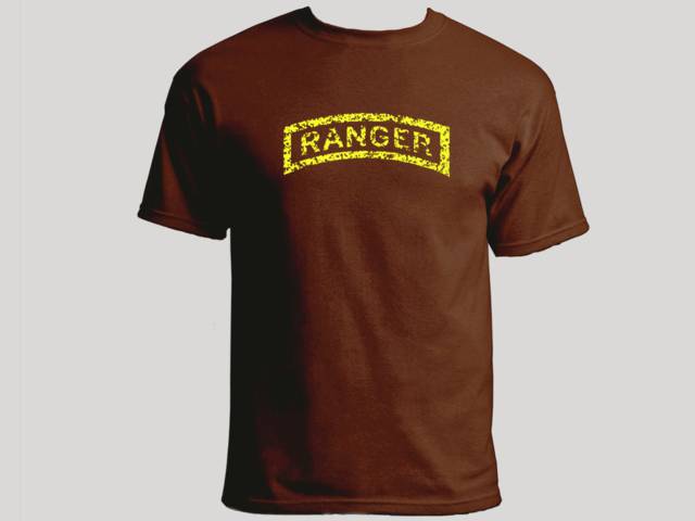 US elite unit commando rangers brown customized t shirt