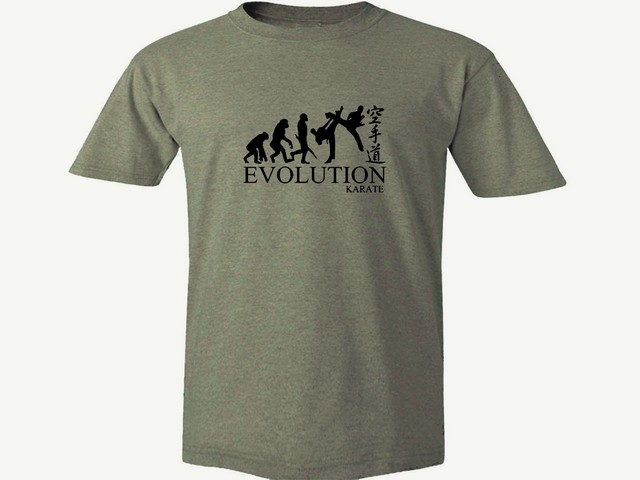 Evolution karate w kanji martial arts camel t-shirt