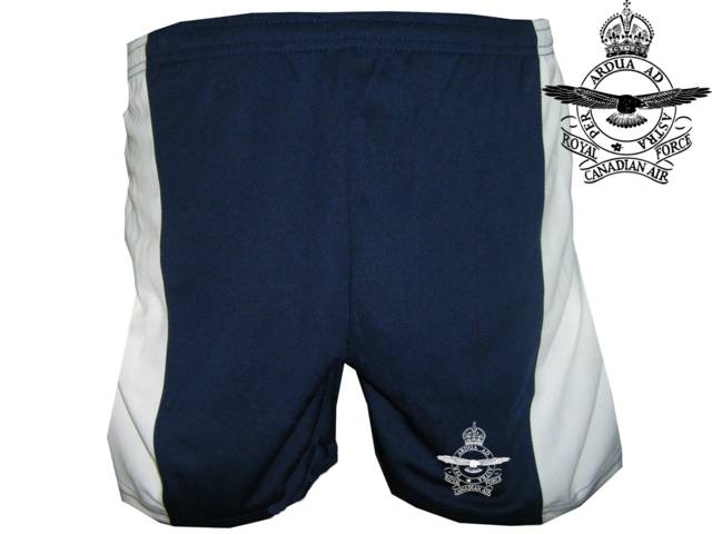 Royal Canadian Air Force polyester training moisture wick shorts