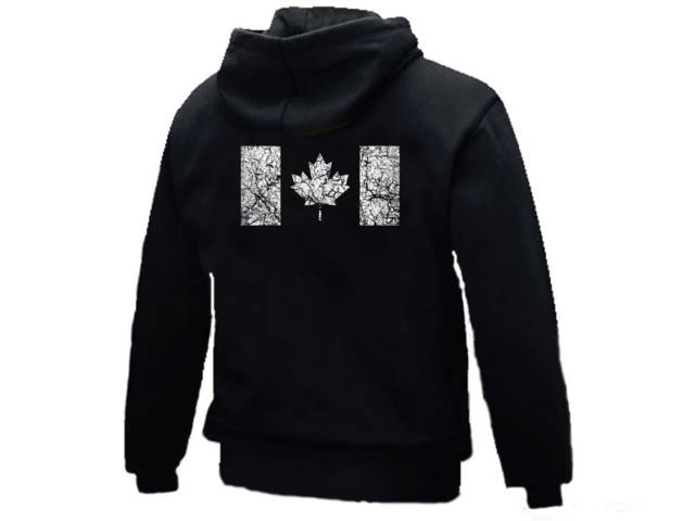 Canadian Canad Flag Distressed look customized hoodie.