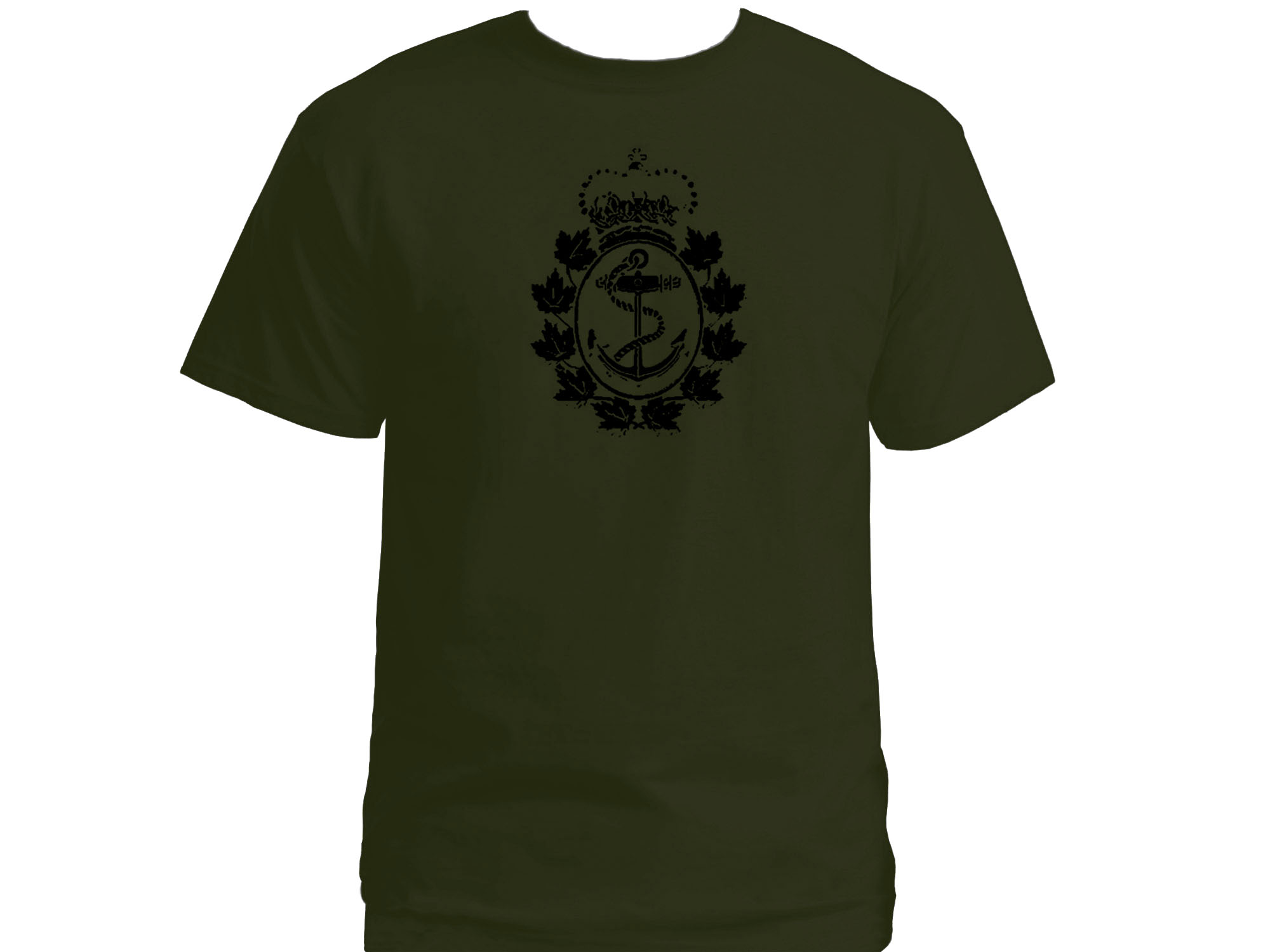 Canadian navy forces army green t-shirt
