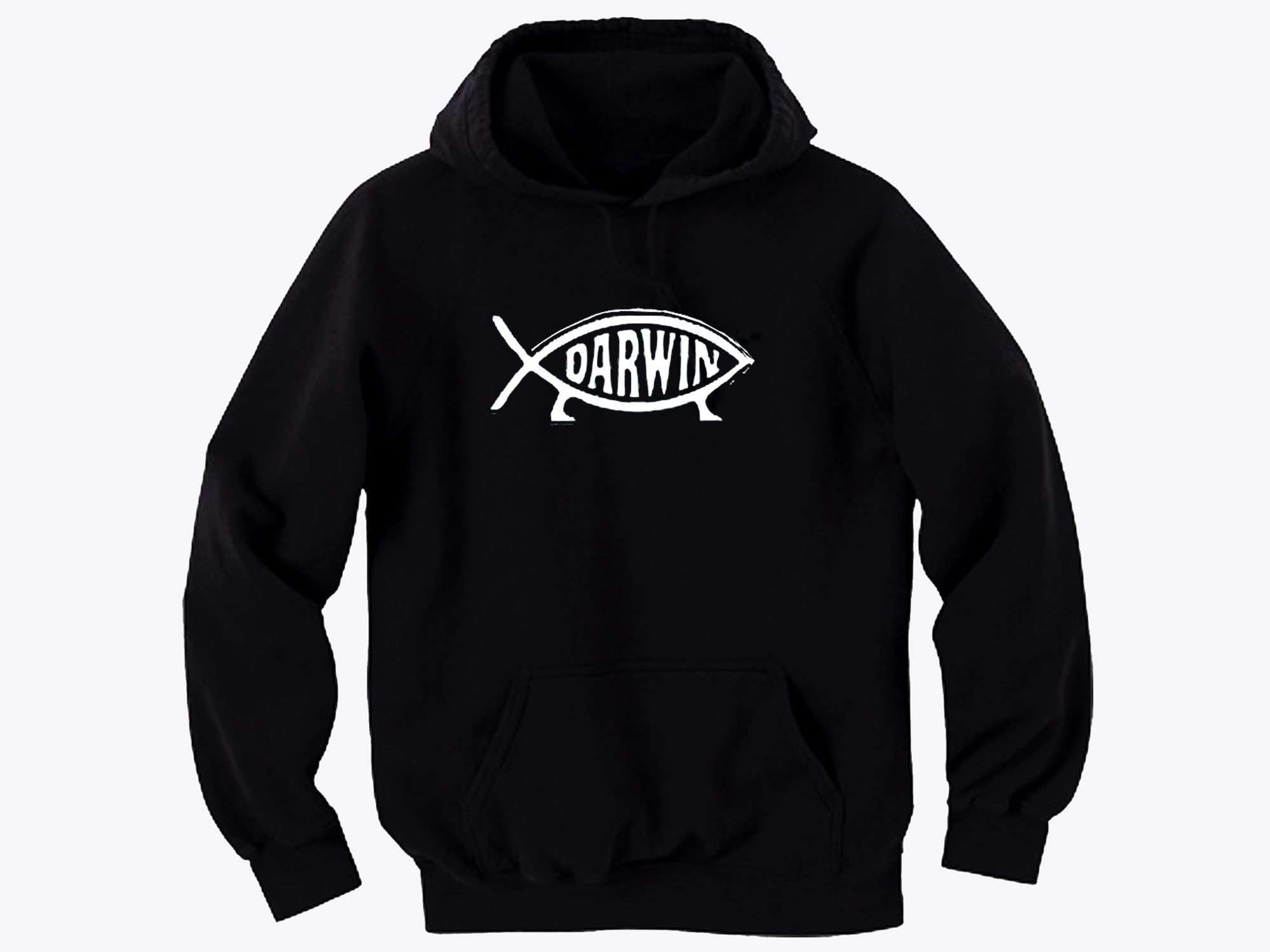 Darwin fish funny evolution evolve sweatshirt