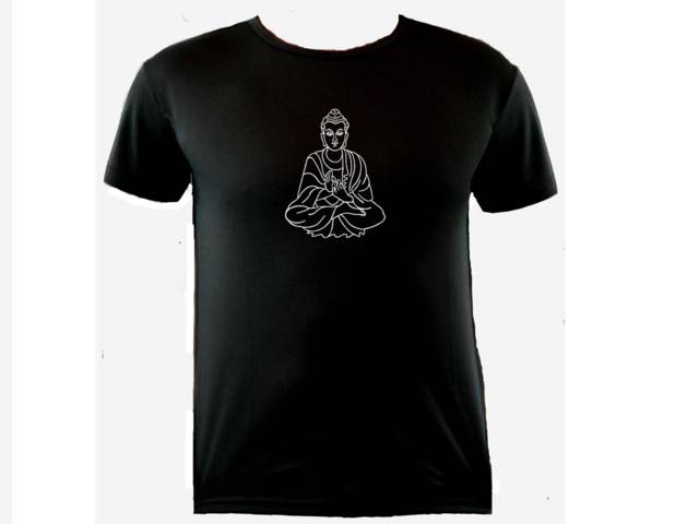 Buddha buda yoga apparel moisture wicking polyester t-shirt