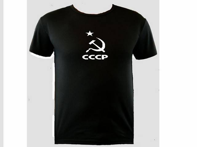 CCCP communist symbols hammer & sickle vintage polyester t-shirt