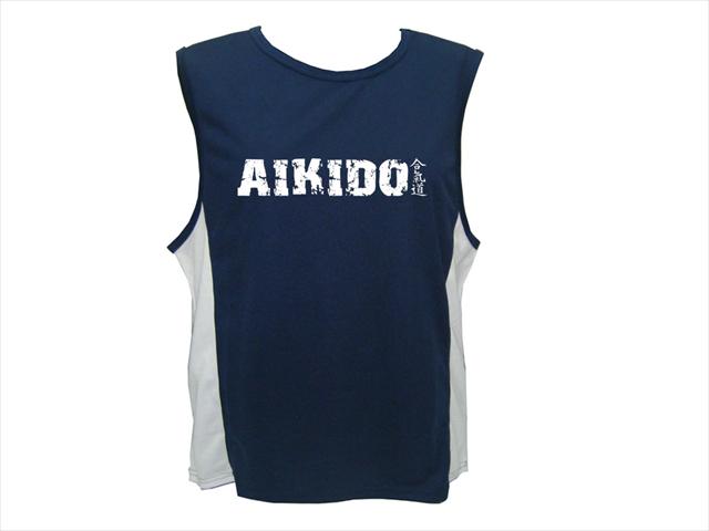 Aikido ai ki do japanese training polyester sleeveless tee shirt