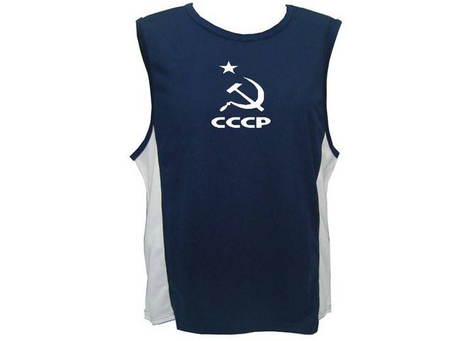 Communist symbols hammer & sickle polyester sleeveless shirt