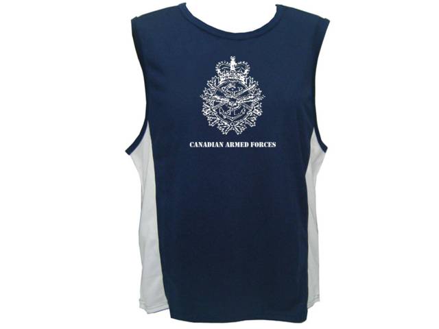 Canadian army emblem CND military moisture wicking muscle tank top