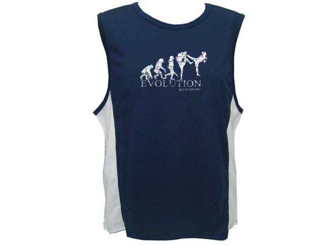 Evolution kickboxing distressed look moisure sports tank top