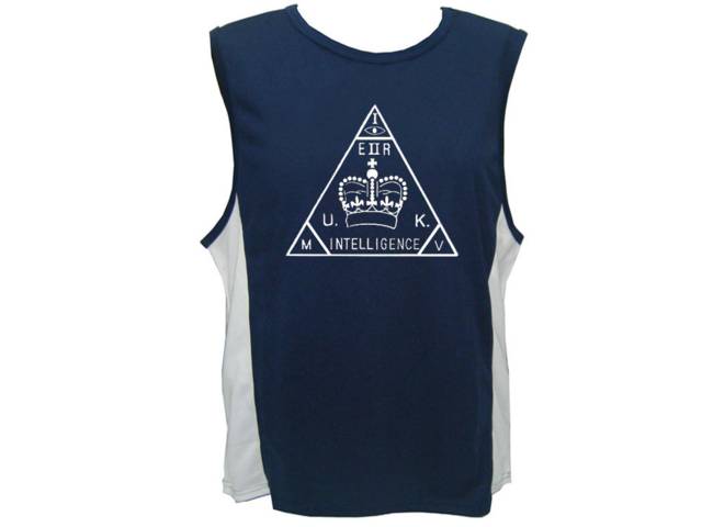 UK SIS MI6 MI5 secret intelligence service polyester tank shirt