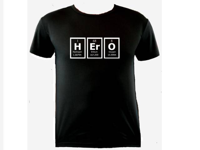 Geeks gifts Hero - periodic table moisture wicking polyester t-shirt