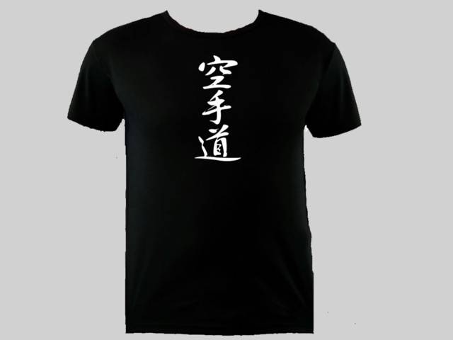Karate kanji writing martial art moisture wicking training tee shirt